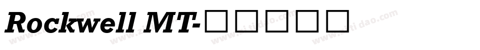 Rockwell MT字体转换